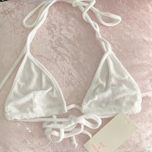 Terry cloth bikini top